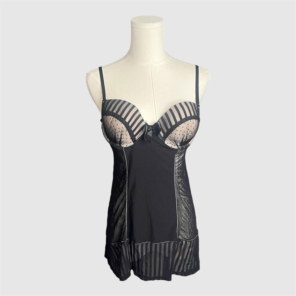 Cosmopolitan Black Micro Mesh Slip Dress